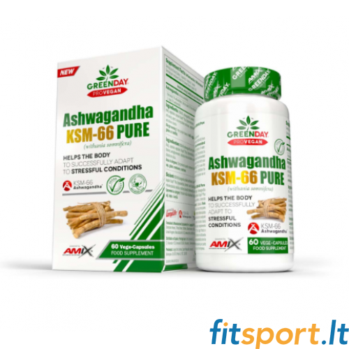 Amix GreenDay ProVegan Ashwagandha KSM-66 60 kapslit. 